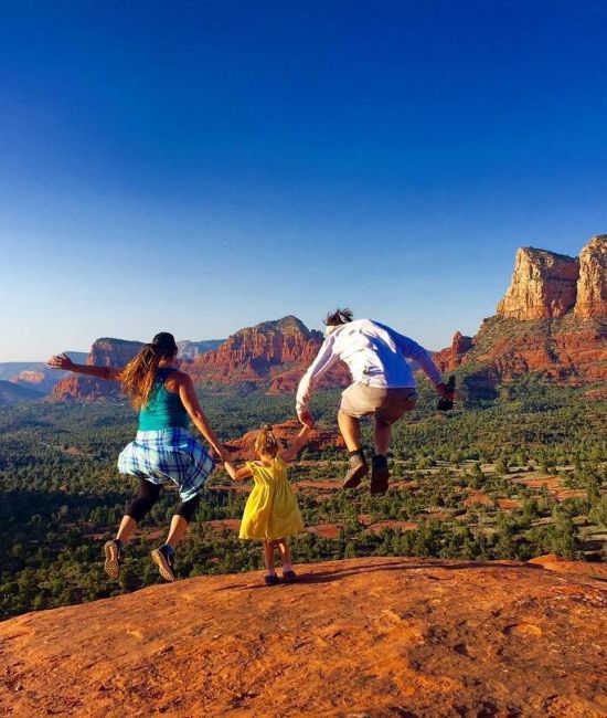 Family jumping