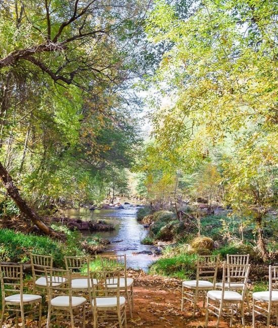 Wedding creekside